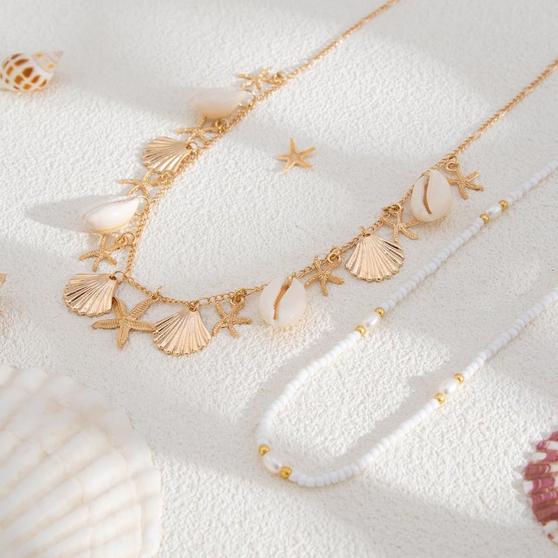 BOOSTIQ Pearl Starfish Belt Chain for Women Mermaid Starfish Seashell Waist Chain Summer Hawaiian Waist Chains Beach Jewelry Mermaid Costume Accessories Halloween Pirate Jewelry - Image 5